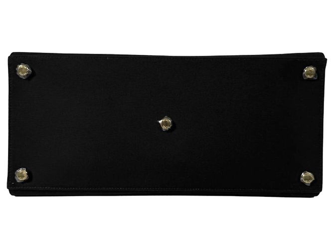 Fendi Borsa tote in cotone, borsa a tracolla, Black, Large Nero - vista 7