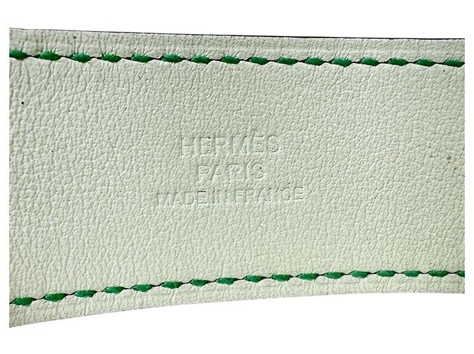 Hermès Bracciale Kelly Twist in pelle Small Gold Green D'oro - vista 12
