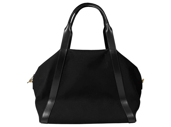 Saint Laurent Borsa Bowling a tracolla in tela a coste con logo ricamato Gosh Nero - vista 5