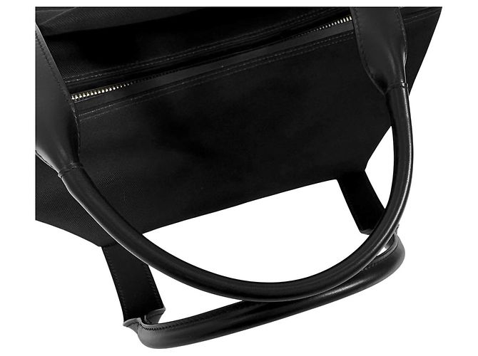 Saint Laurent Borsa Bowling a tracolla in tela a coste con logo ricamato Gosh Nero - vista 9
