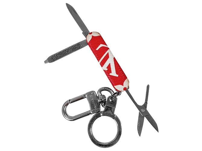 Louis Vuitton Portachiavi Coltello Monogram Bag Charm Rosso - vista 5