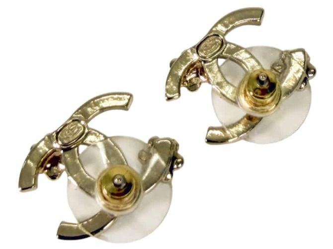 Chanel Orecchini a forma di fiore di camelia in oro D'oro - vista 7