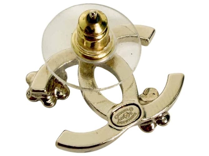 Chanel Orecchini a forma di fiore di camelia in oro D'oro - vista 9