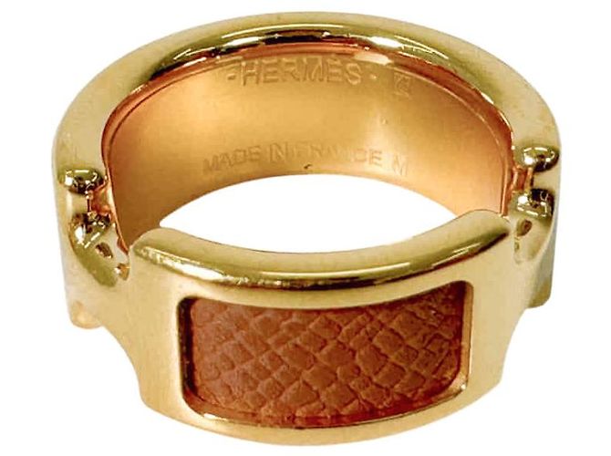 Hermès Olymp Ring Metall Medium Gelbgold Etoupe Golden - Ansicht 9
