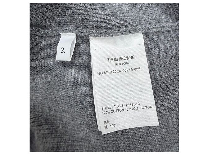Thom Browne Diagonal gestricktes Armband im Milano-Stich, Grau Braun - Ansicht 7