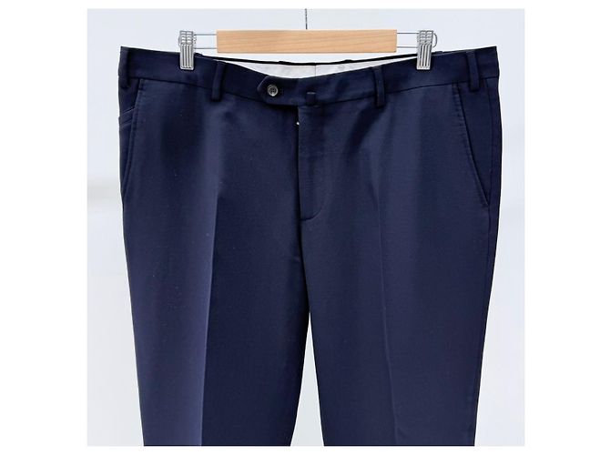 Loro Piana Wool Pants Slacks Navy Blue - view 2