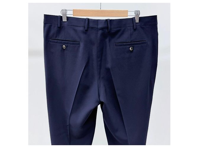Loro Piana Wool Pants Slacks Navy Blue - view 6