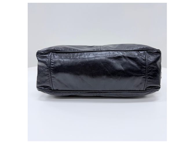 Prada Borsa a tracolla in pelle con logo triangle nero - vista 7