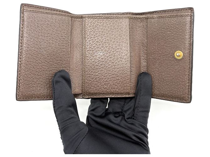 Gucci Portacarte GG Supreme Marrone - vista 11