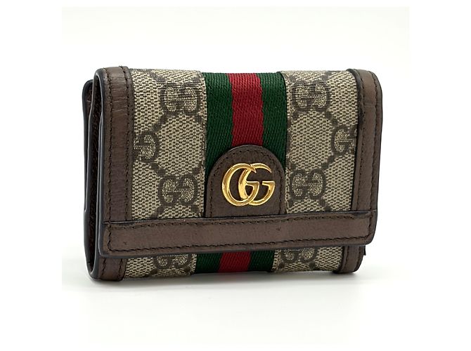 Gucci Portacarte GG Supreme Marrone - vista 14