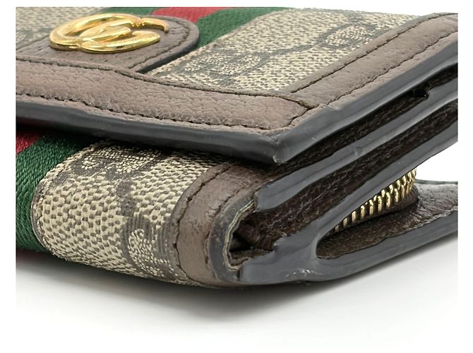 Gucci Portacarte GG Supreme Marrone - vista 21