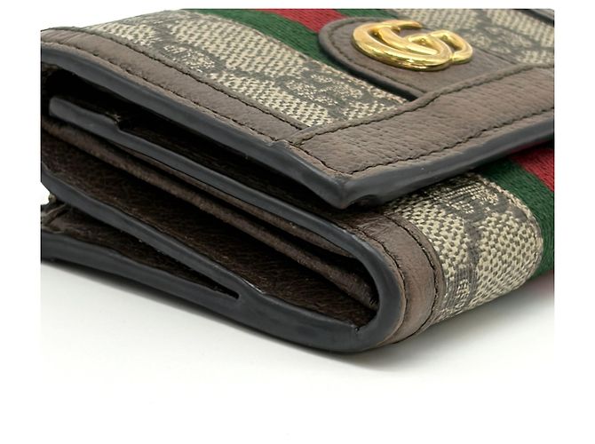 Gucci Portacarte GG Supreme Marrone - vista 22