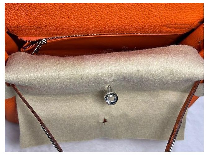 Hermès Borsa Kelly in Epsom Arancione con stampa argento (Nuovo) - vista 11