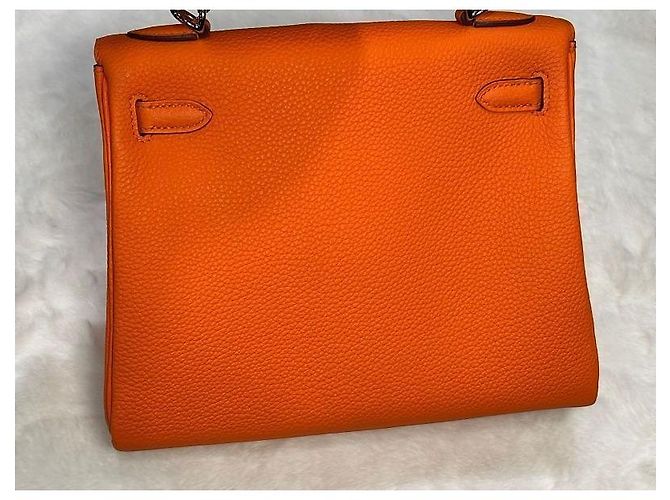 Hermès Borsa Kelly in Epsom Arancione con stampa argento (Nuovo) - vista 6