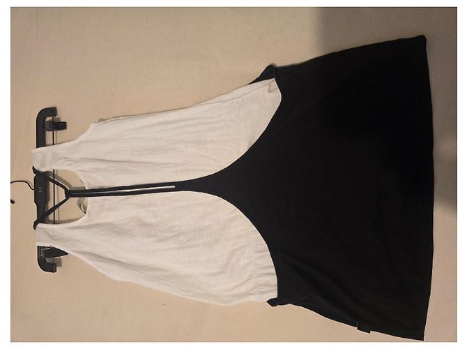 Top de algodón Love Moschino estampado de Paz y Flor Negro Blanco Amarillo - vista 10
