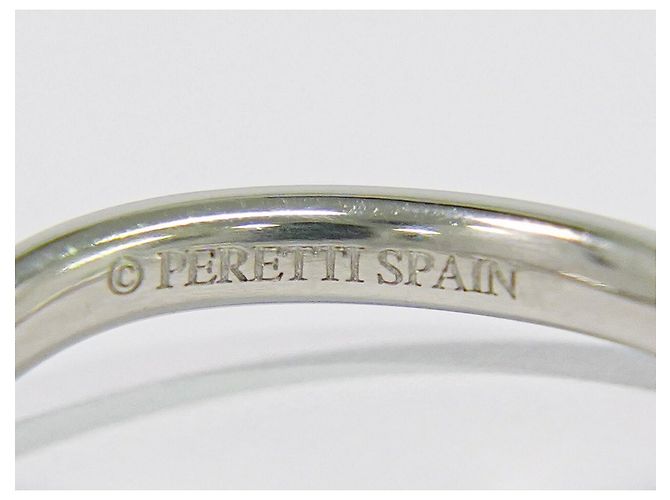 Fede curva Tiffany & Co. Elsa Peretti in platino con diamanti - vista 6