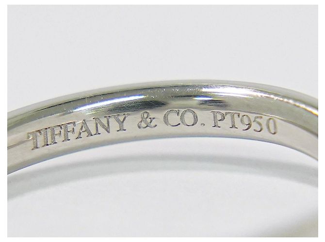 Fede curva Tiffany & Co. Elsa Peretti in platino con diamanti - vista 7
