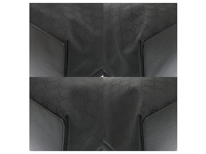 Gucci GG Pattern Nylon Leder Schwarze Tote Bag - Ansicht 4