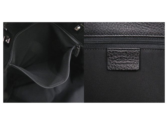 Gucci GG Pattern Nylon Leder Schwarze Tote Bag - Ansicht 8