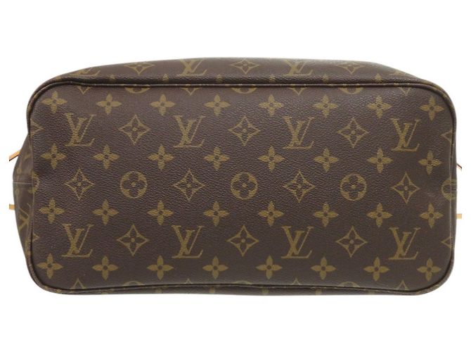 Borsa Louis Vuitton Neverfull MM con Pouch Marrone - vista 3