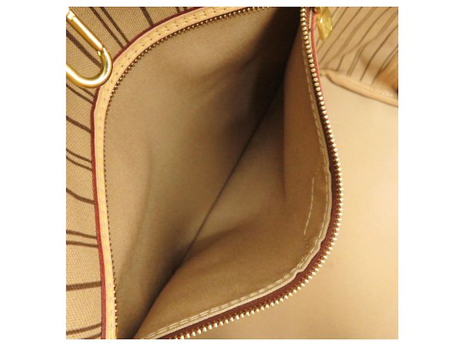 Borsa Louis Vuitton Neverfull MM con Pouch Marrone - vista 6