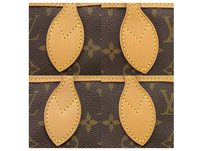 Borsa Louis Vuitton Neverfull MM con Pouch Marrone - vista 8