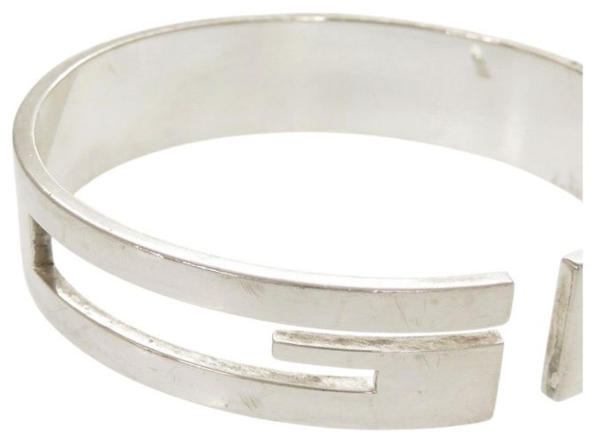 Bracciale rigido Gucci Cutout G Logo in argento - vista 7