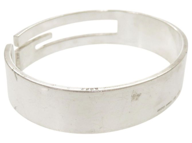 Bracciale rigido Gucci Cutout G Logo in argento - vista 8