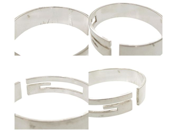 Bracciale rigido Gucci Cutout G Logo in argento - vista 9
