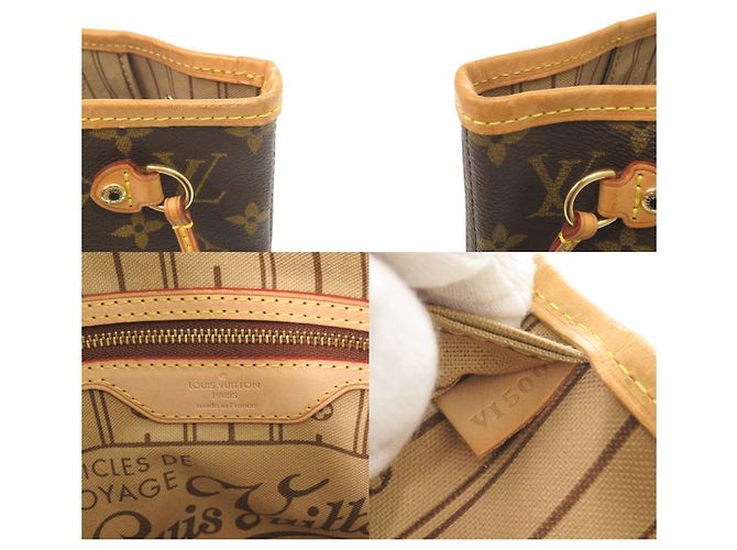 Borsa Tote Louis Vuitton Neverfull PM Monogram Beige - vista 10