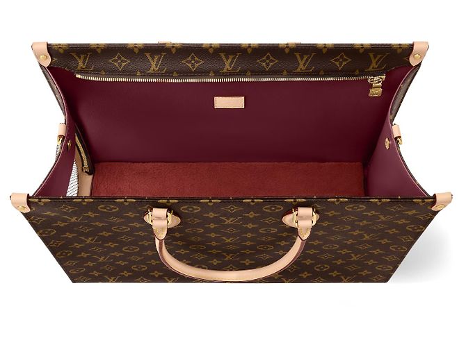 Borsa OnTheGo in tela Monogram Louis Vuitton Marrone Monogramma - vista 3