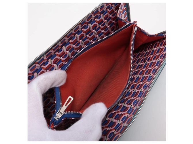 Hermès Hermes Azap Long Wallet aus hellblauem Leder - Ansicht 6