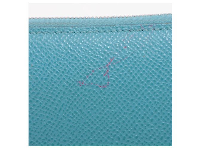 Hermès Hermes Azap Long Wallet aus hellblauem Leder - Ansicht 8