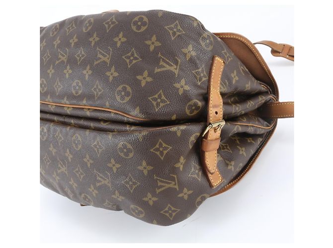 Louis Vuitton Monogram Saumur 35 Leder Schultertasche Braun - Ansicht 3