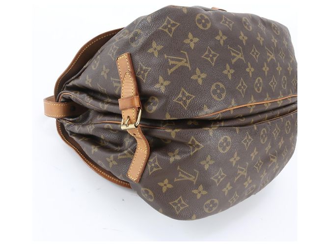 Louis Vuitton Monogram Saumur 35 Leder Schultertasche Braun - Ansicht 5