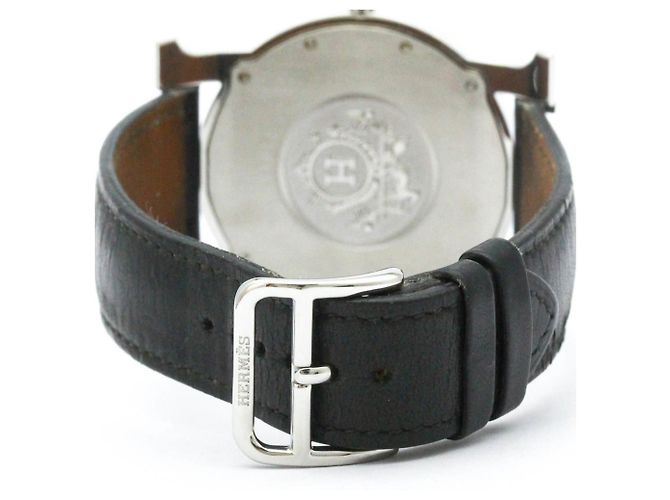 Hermès Hermes Heure H Ronde Quartz Acciaio Inossidabile e Pelle 40 - vista 2