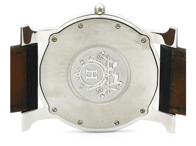 Hermès Hermes Heure H Ronde Quartz Acciaio Inossidabile e Pelle 40 - vista 6