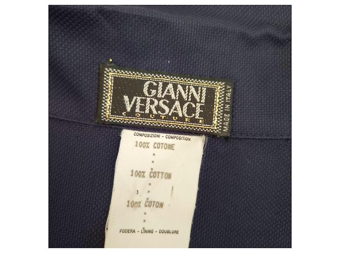 Gianni Versace Couture camicia navy blue 1990s Blu navy - vista 3