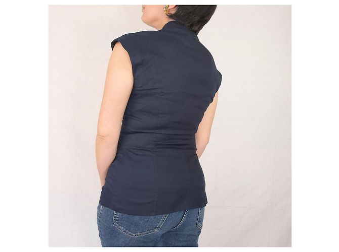Gianni Versace Couture camicia navy blue 1990s Blu navy - vista 8