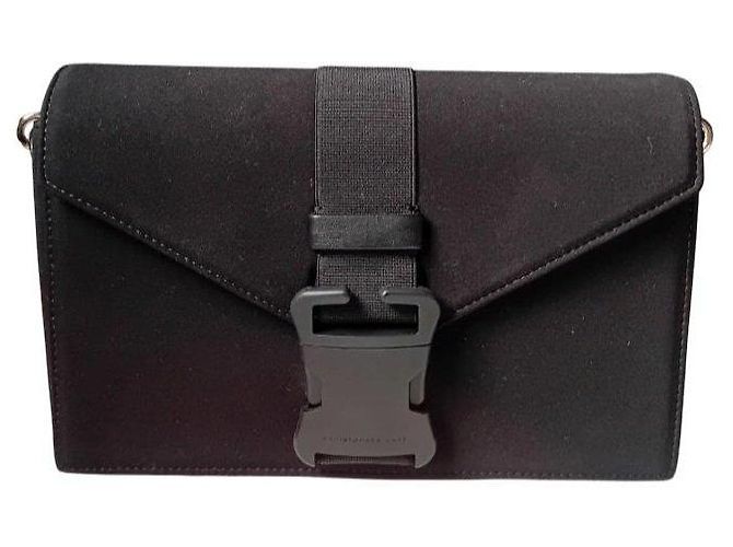 Bolso de hombro de tela negro Christopher Kane - vista 4