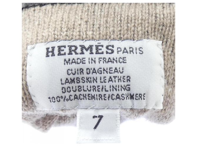 Hermès Hermes Warme Handschuhe aus schwarzem Lammleder - Ansicht 3