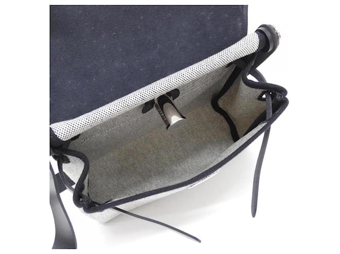 Hermès Borsa a tracolla Hermes Herbag Zip Nero Crudo - vista 7