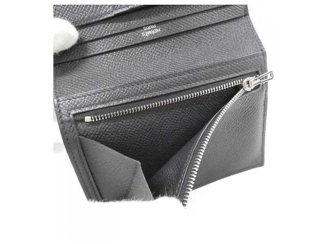 Portafoglio Compatto Hermès Bearn Nero - vista 8