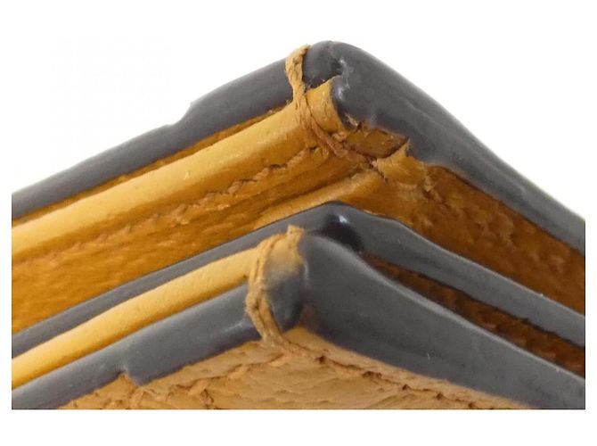 Portafoglio bi-fold beige e senape Gucci - vista 3