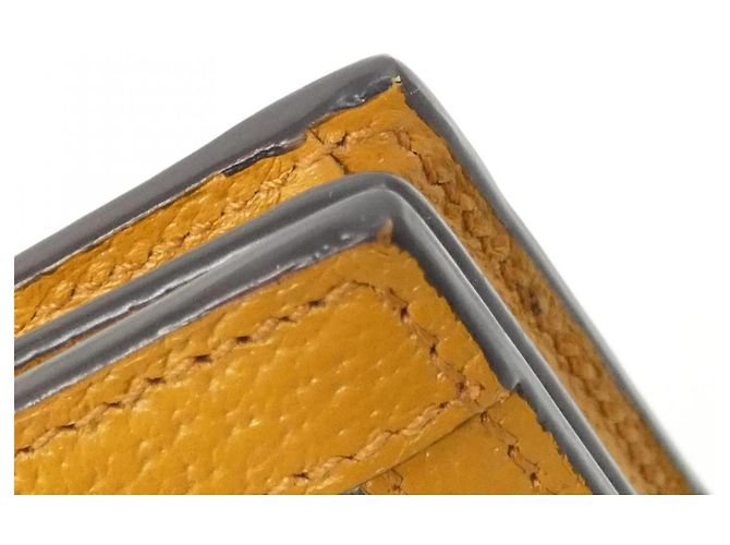Portafoglio bi-fold beige e senape Gucci - vista 4