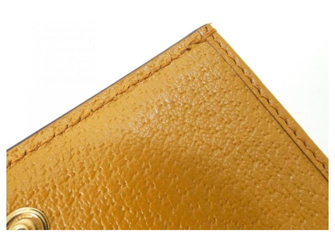 Portafoglio bi-fold beige e senape Gucci - vista 8