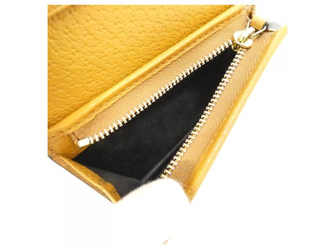 Portafoglio bi-fold beige e senape Gucci - vista 9