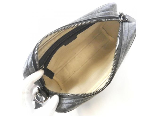 Borsa a Spalla Gucci GG Emblem 821155 FAED4 Nero - vista 6