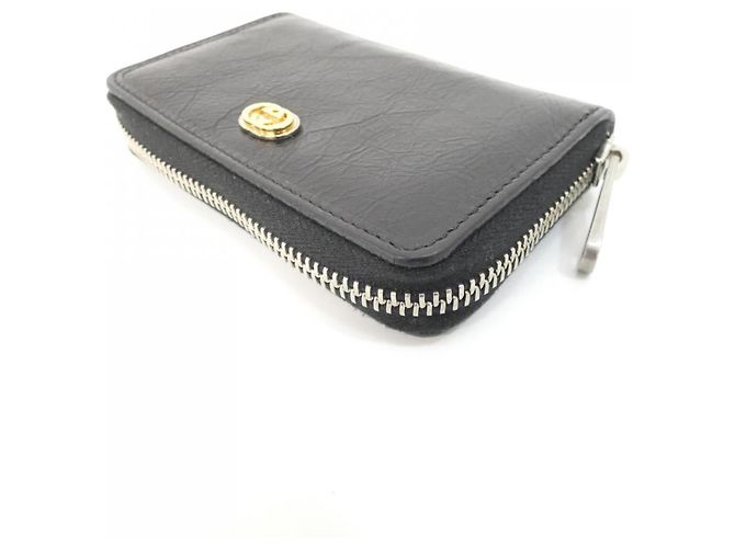 Monedero de piel con Interlocking G Gucci Negro - vista 3