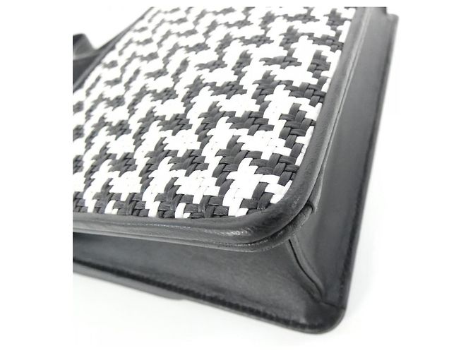 Borsa a tracolla Christian Dior 30 Montaigne Nero Bianco - vista 3